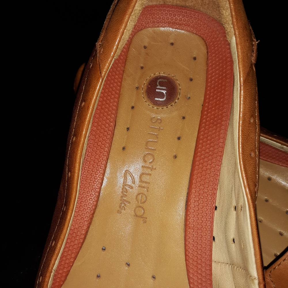 Clarks UnStructured Leather Driving Loafer SZ 10M - Picture 5 of 7